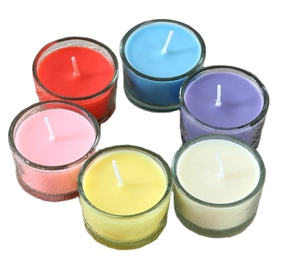 Birthday Gift Romantic Valentine's Day Gif Transparent Small Round Cup Candle MINI Aromatherapy Small Glass Candle