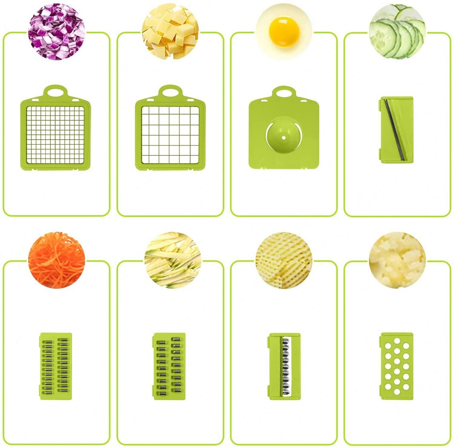 Vegetable Chopper Mandoline Slicer Cutter  and Grater 15  in 1 Vegetable Slicer Potato Onion Chopper Veggie  Dicer