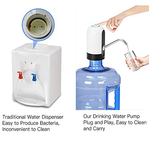 2023 Water Dispenser Pump Stainless steel Touch Wireless Electronic Fast White Cooler Sensor Replacement For 5 Gallon Bottle