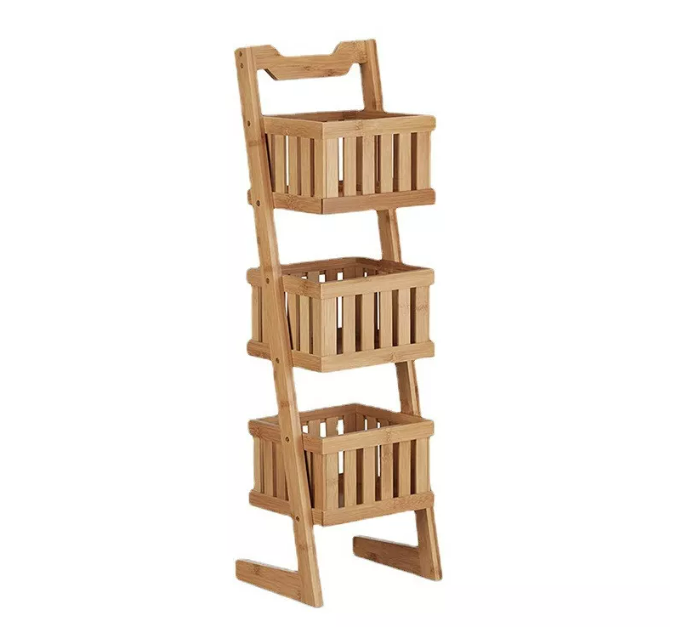 Wholesale 3 Tier Bamboo Bathroom Rack Organizer for Bathroom Accessories Storage