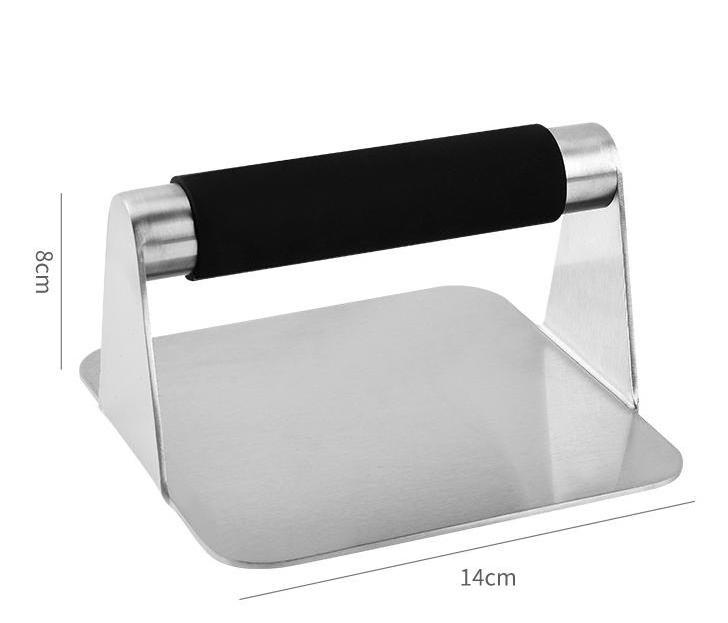 2024 High Quality Anti Scald Handle Square Manual Meat Patty Press Steak Press Burger Smasher