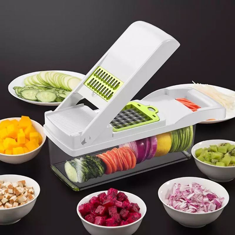 Hot selling 12 In 1 Hand Operated Vegetable Mandoline Slicer Veggie Chopper Food Chopper Onion Cutter Vegetable Slicer