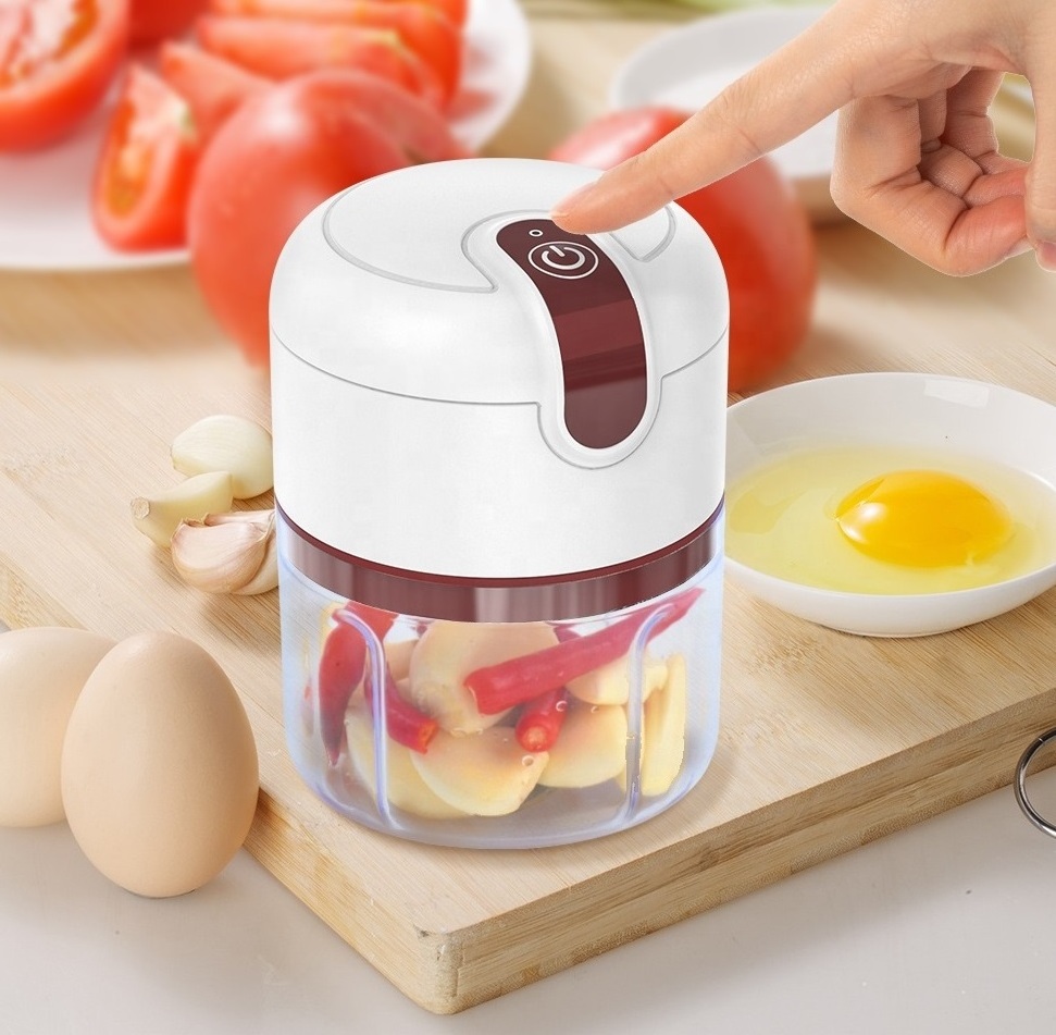 Kitchen Mini Electric Food Chopper Processor Garlic Onion Mincer Meat Grinder Cordless USB Charging Wireless Multifunctional