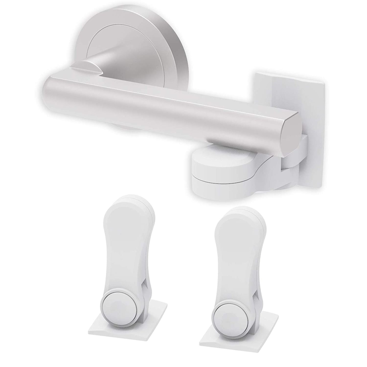 New Anti-opening Door Handle Holder 3M Strong Glue Child Safety Door Handles Lock