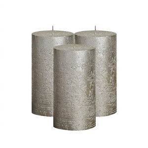 Wholesale Home Decoration High Quality Rustic Paraffin Wax Pillar Candles Meditation Candle