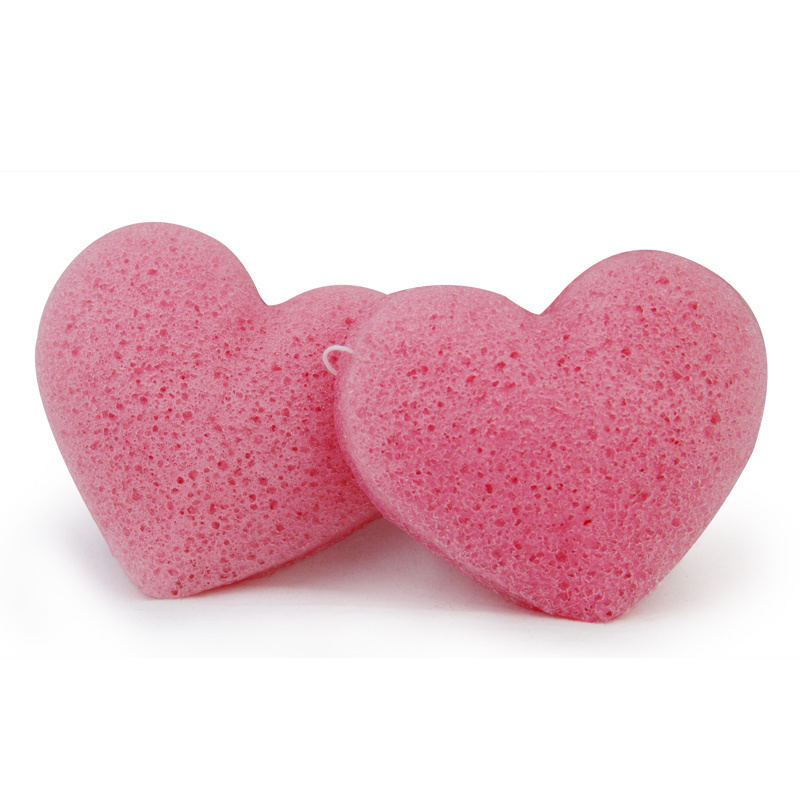 Soft & Gentle Enough For Sensitive Skin And Babies Heart Shaped Konjac Sponge