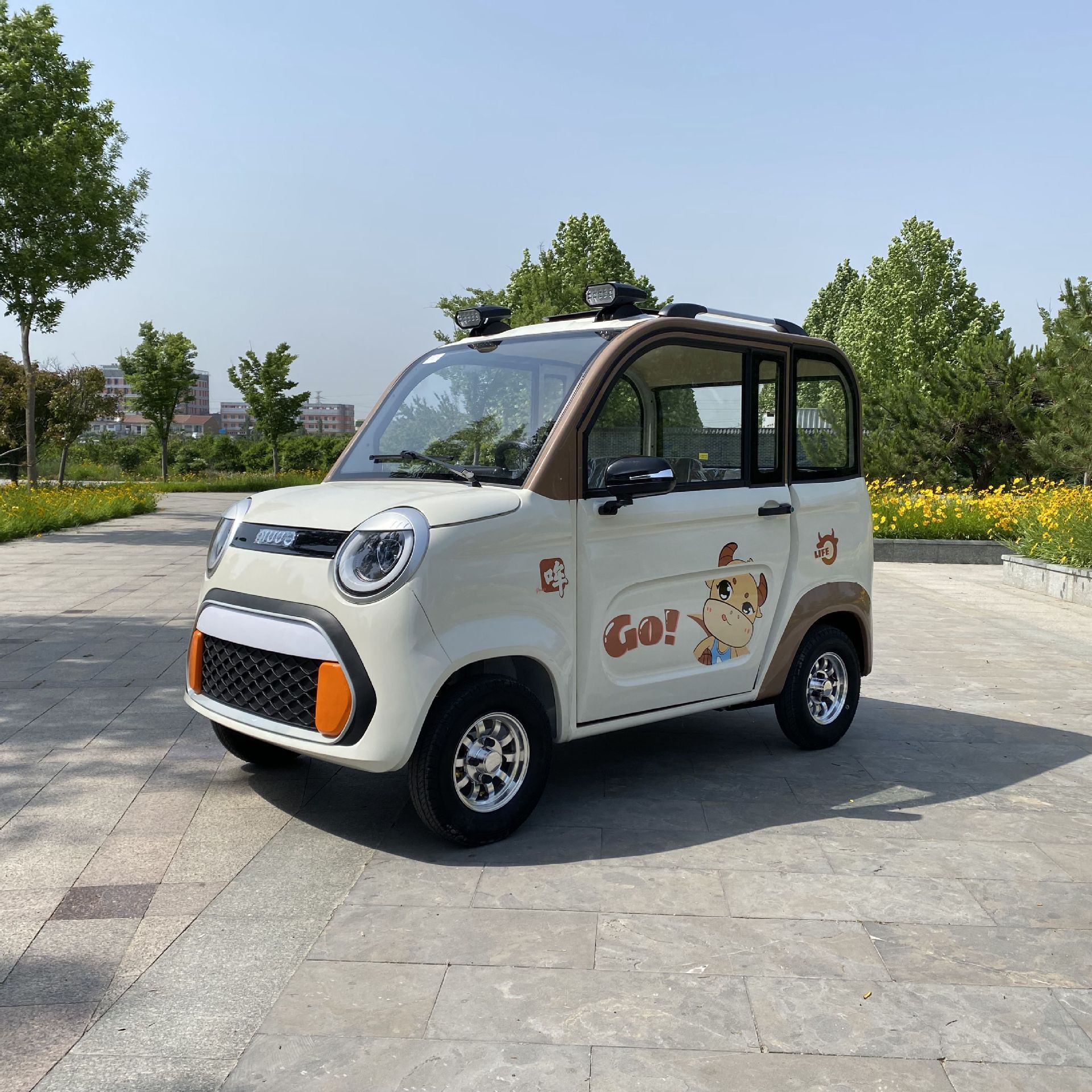 Hot Selling four wheel adults two doors 4 seats carro electrico Mini auto electric car without driving license