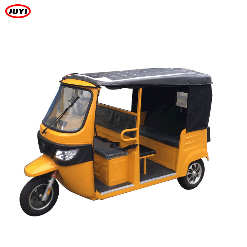 Custom Service Big Space Electric tricycle Scooter factory offered solar charger 3 wheels electric Sightseeing Tuk Tuk tricycle