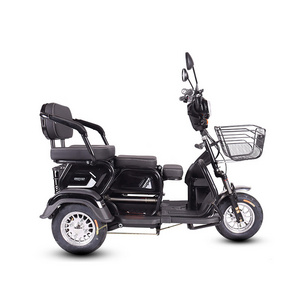 Hot Selling 350W 49cc 80c Gas cargo foldable red passenger small electric scooter 3 wheel tricycle