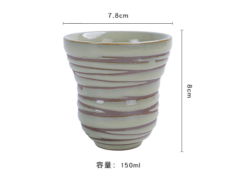 2023 New Arrivals Ceramic Taza De Cafe Cup Espresso Coffee Tea Service  Water Cups Pottery Arabic-Coffee-Cups