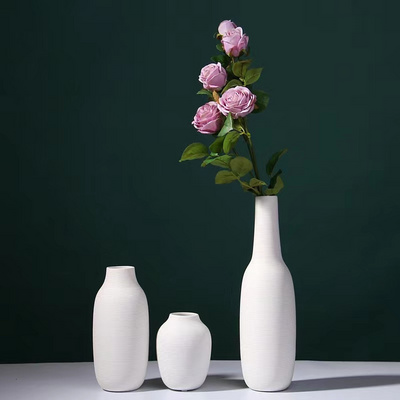 White Plant Pot Home Decor Flower Arrangement Garden Living Room Desktop Decoration Craft Vases Nordic Ceramic Vase