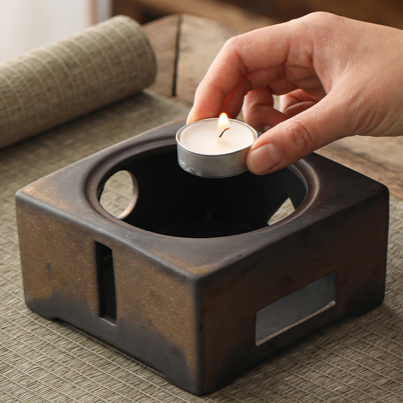 Pottery Tea Stove Japanese Style Handmade Vintage Clay Tea Pot with Warmer Ceramic Kung Fu Tea Pots & Kettles