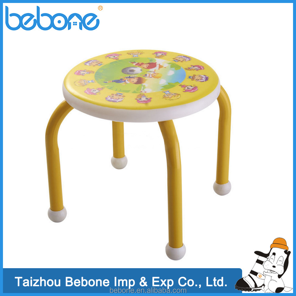 High quality printing kids plastic stool wholesale/camping kids metal low chairs stainless steel stool