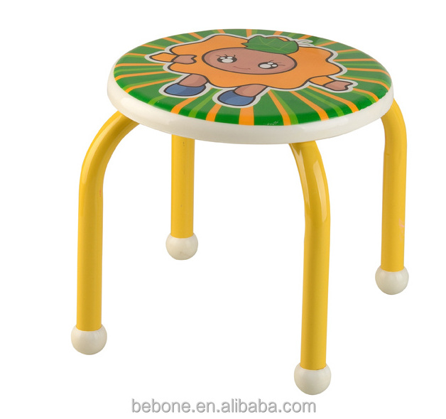 High quality printing kids plastic stool wholesale/camping kids metal low chairs stainless steel stool