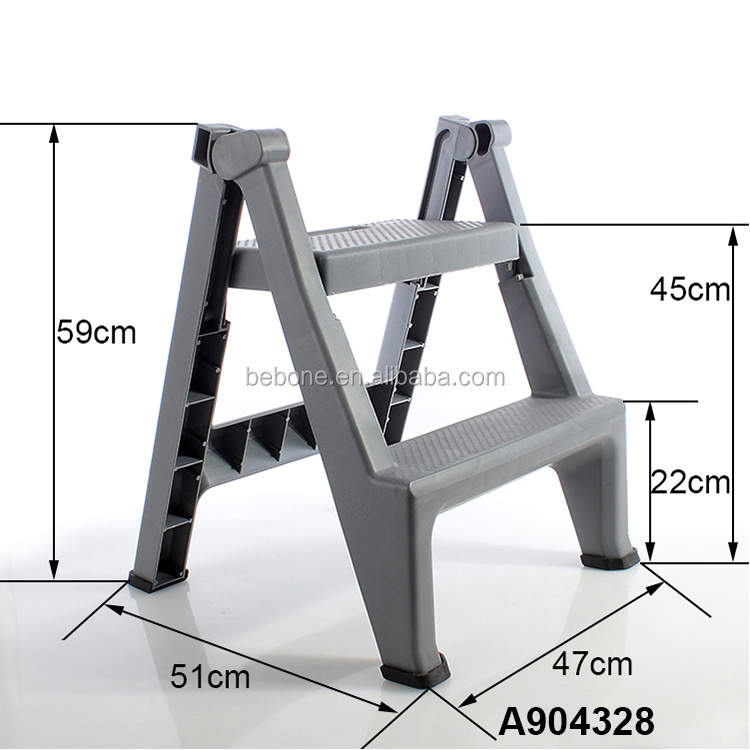 plastic folding step stool step ladder for kitchen garden 2 step folding ladder