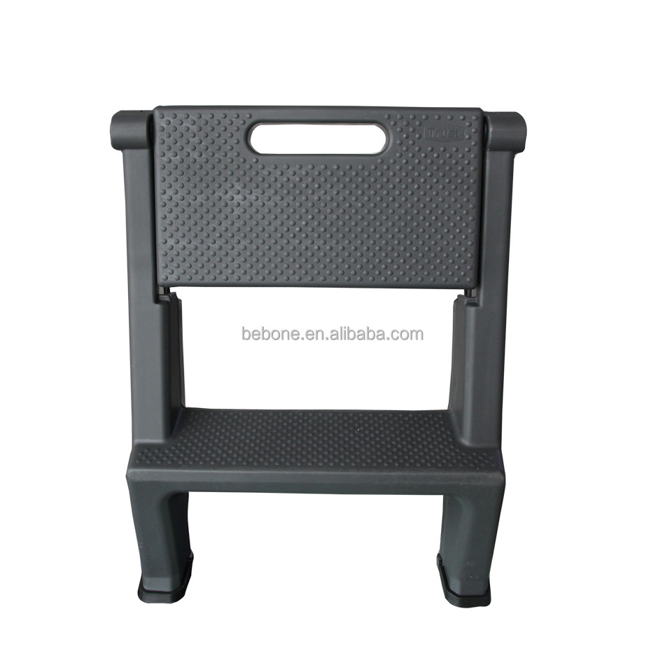 plastic folding step stool step ladder for kitchen garden 2 step folding ladder