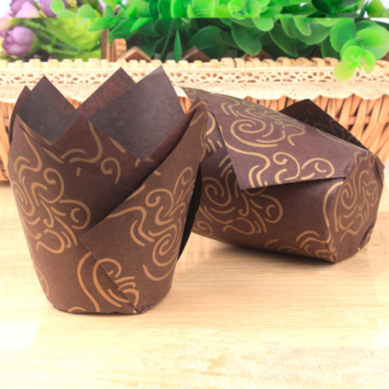 Food grade Cake Paper Cup  Newspaper Fire Style Cupcake Liner Baking Cup For Wedding Party Oilproof Cake Wrapper