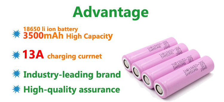 wholesale Original samsung 35e 18650 3500mah 35e 18650 akku 3500mah 10A Discharge High Drain Flashlight Battery For Samsung