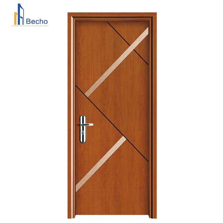 Becho Factory Wpc Door Frame Wpc Door Panel Waterproof  Hollow Wpc Door Panel