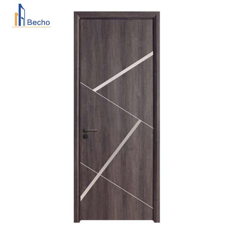 Becho Factory Wpc Door Frame Wpc Door Panel Waterproof  Hollow Wpc Door Panel