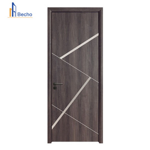 Becho Factory Wpc Door Frame Wpc Door Panel Waterproof  Hollow Wpc Door Panel