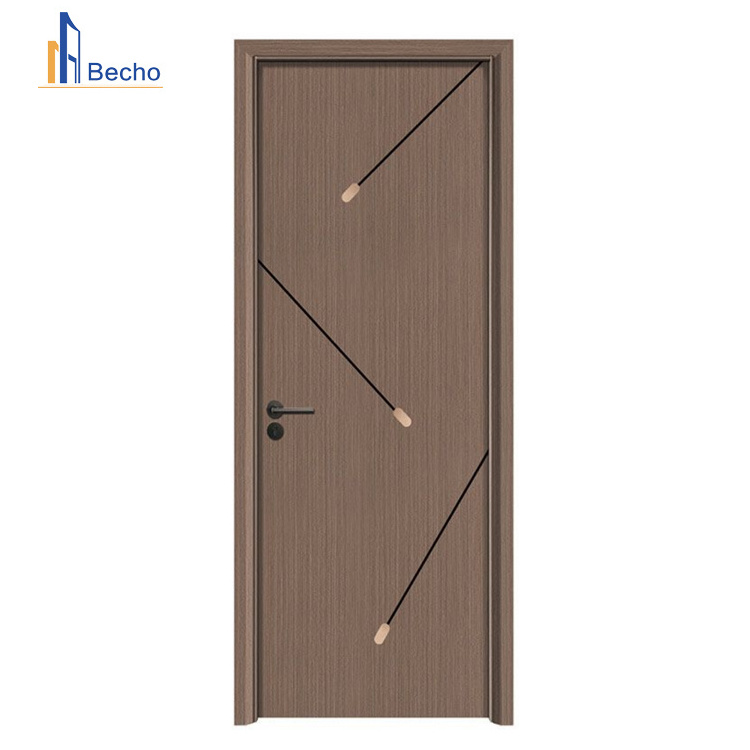 Becho Factory Wpc Door Frame Wpc Door Panel Waterproof  Hollow Wpc Door Panel