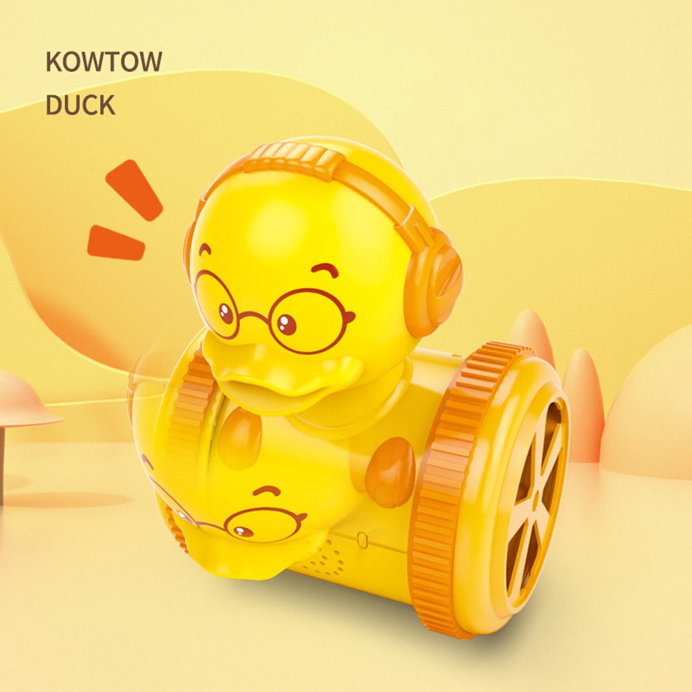 2024 hot selling product kowtow duck recordtalking rolling remote control stunt car robot Cartoon Doll Tumbler toys Juguetes