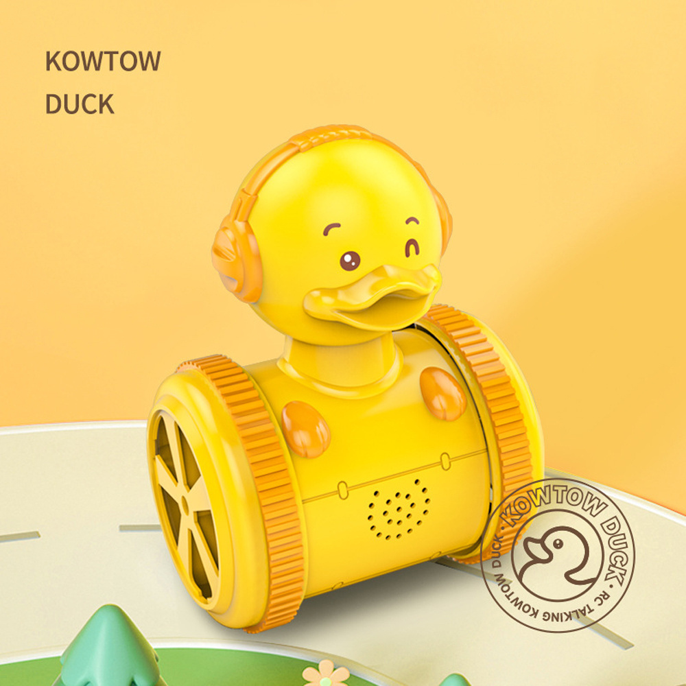 2024 hot selling product kowtow duck recordtalking rolling remote control stunt car robot Cartoon Doll Tumbler toys Juguetes