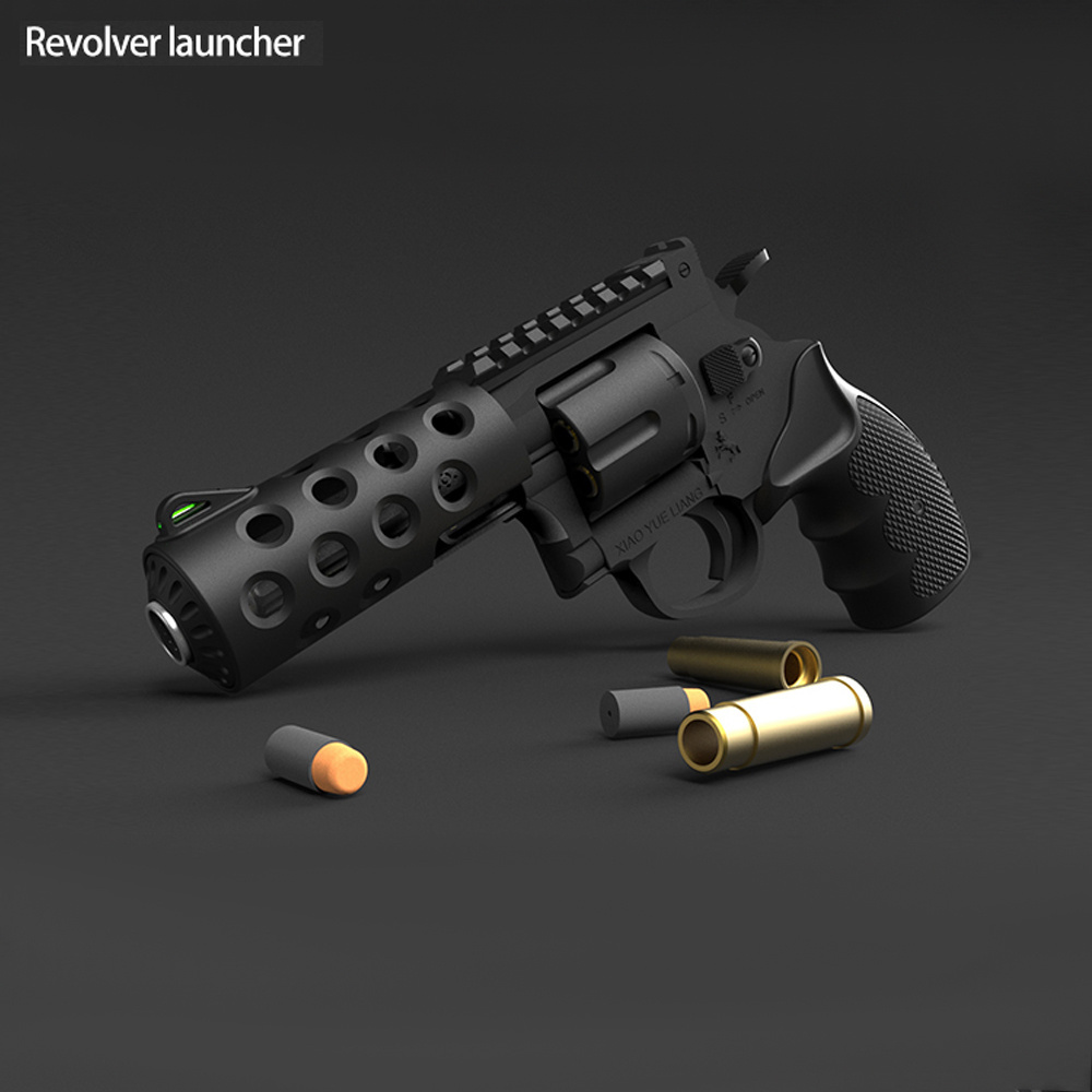 Hot selling products 2023 amazon nylon metal Revolver Launcher Soft Bullet Toy Collocation Ejection cowboy gun armas de juguete