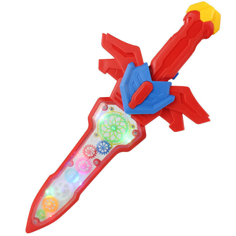 2023 Hot Boy Flash Sword Cool with Light and Sound Sword Kids Electric Gear flash toy Sword