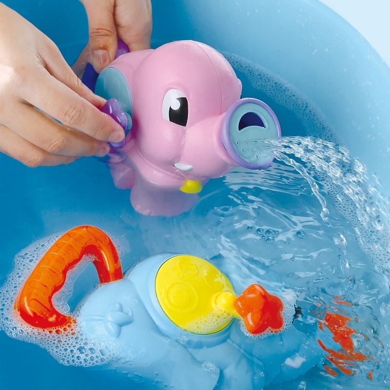 Cartoon Summer Hand Water Spraying Elephant Baby Animal Bath Toys For Kids