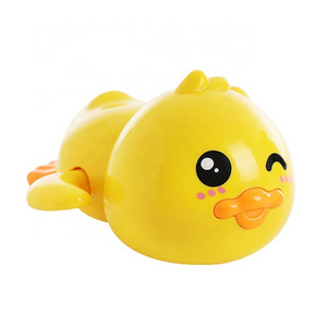 Hot Selling Cute Wind Up Swimming  Duck Baby Bath Water Playing Toy For Kids