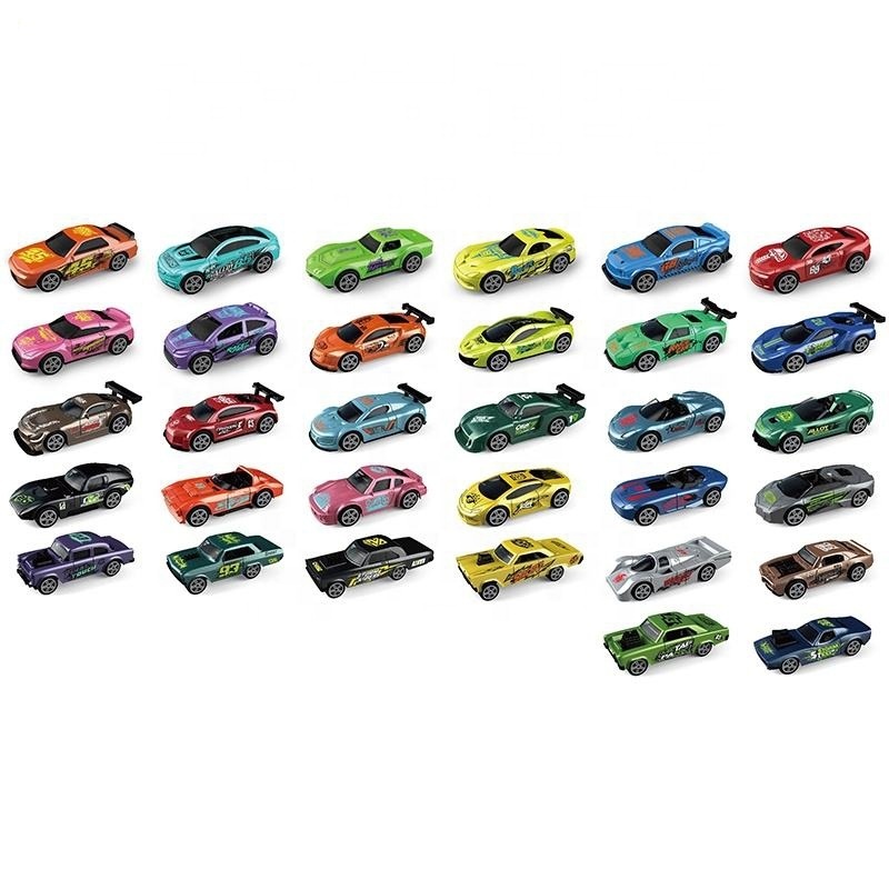 Hot Sale Vintage Racing Car Set Multi Style Free Wheel Alloy Simulation Metal Car Mini Die Cast Toys Vehicle For Kids