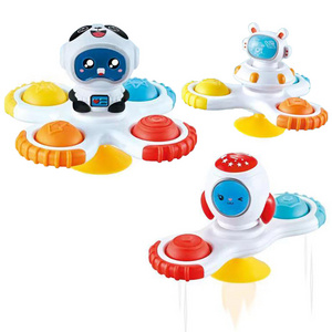 Hot selling products children's 3D suction cup rotating cartoon Spinner Toys anxiety stress relief fidget spinning sensory Toy