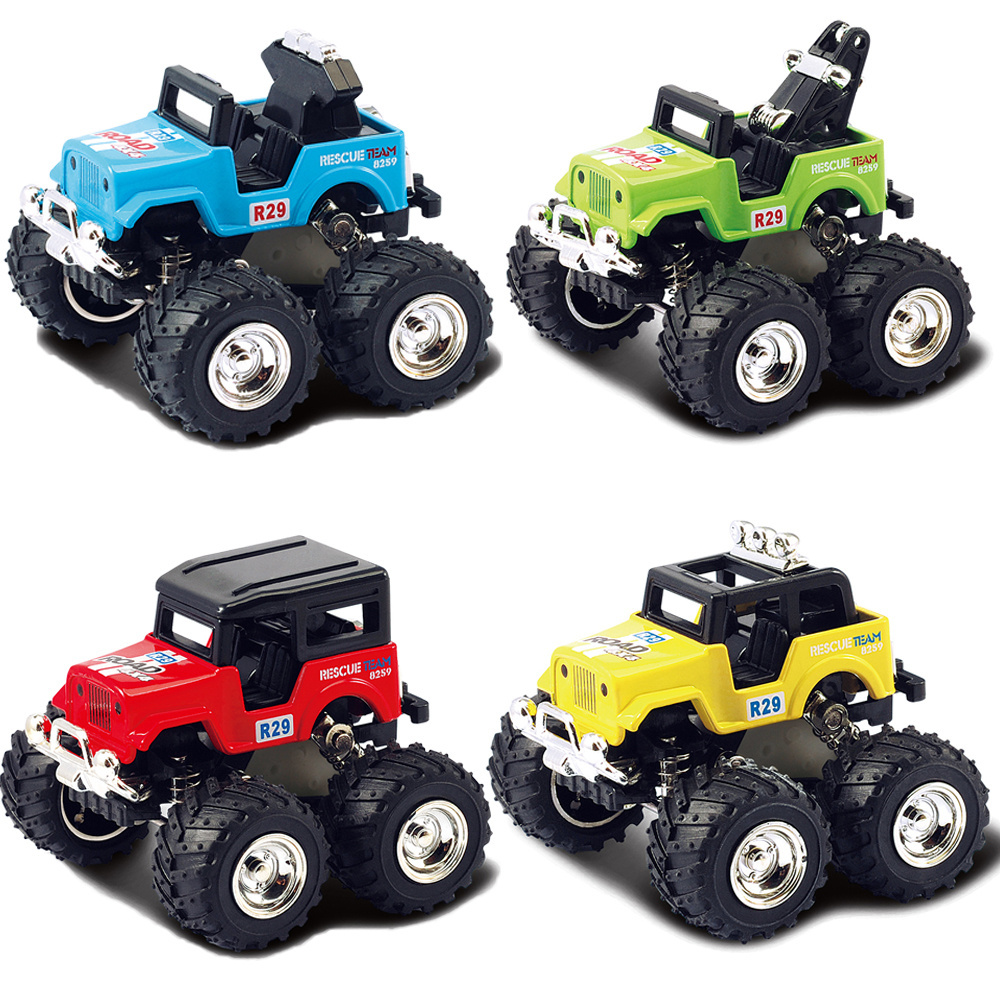 2024 Hot selling Children's product Diecast Toy Simulation Mini Model Sliding Alloy Large tire  Cars Set juguetes para los ninos