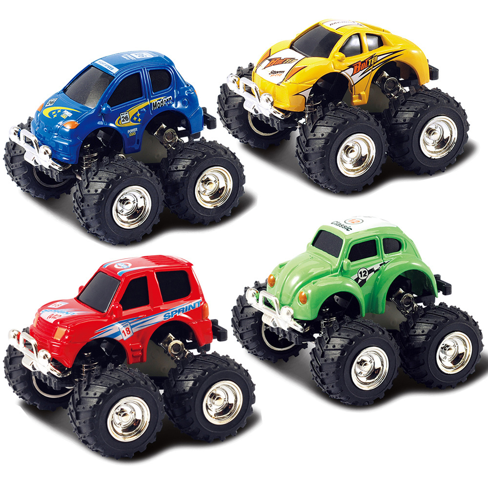 2024 Hot selling Children's product Diecast Toy Simulation Mini Model Sliding Alloy Large tire  Cars Set juguetes para los ninos