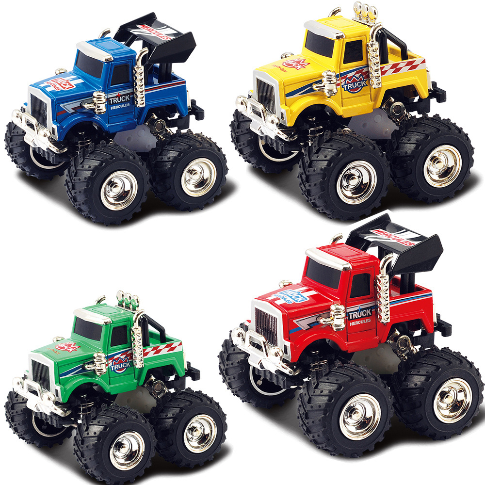 2024 Hot selling Children's product Diecast Toy Simulation Mini Model Sliding Alloy Large tire  Cars Set juguetes para los ninos