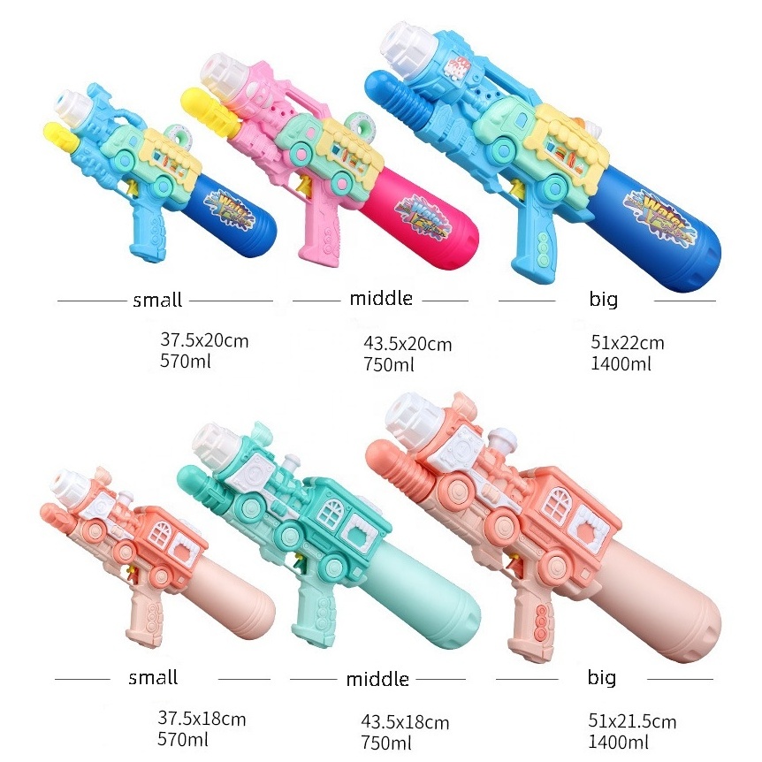 2023 Police Train Ice Cream High Pressure Squirt Water Up To 29 Feet Super Large Capacity Big Water Gun For Kids