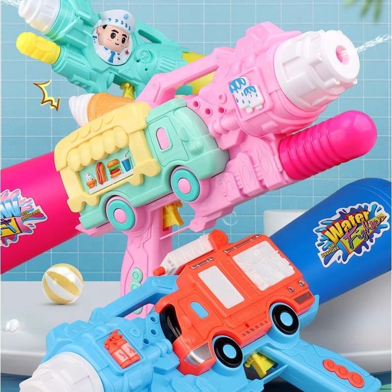 2023 Police Train Ice Cream High Pressure Squirt Water Up To 29 Feet Super Large Capacity Big Water Gun For Kids