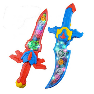 2023 Hot Boy Flash Sword Cool with Light and Sound Sword Kids Electric Gear flash toy Sword