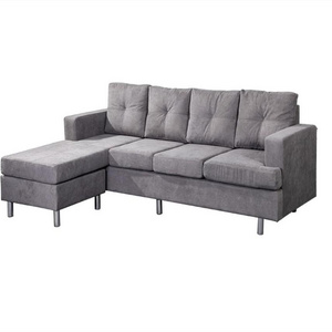 African style elegant famous 4 seater dark grey fabric sofa designs