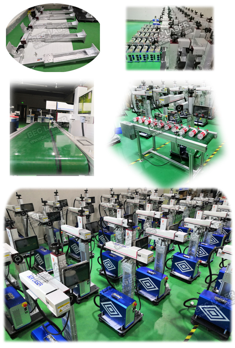 PVC Pipe Production Line Fiber Id Card Serial Number Laser Printer Marking Machine Online Flying Laser Marking Machine 30w