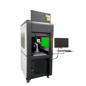 Enclosed Fiber Laser Engraving Machine 20w 30w 50w Fiber Laser Marking Machine For Metal wood  gold silver jewelry  2.5D 3D