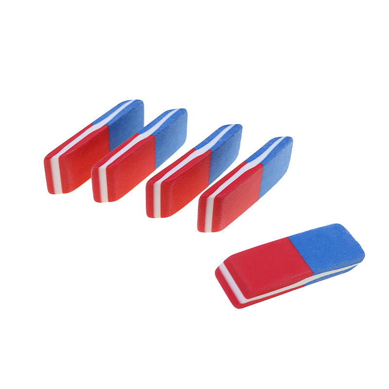 Promotion Dual Purpose Rubber Eraser for Pen and Pencil Red&Blue Custom Ball Pen Eraser for Student