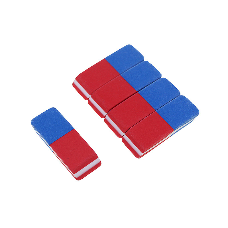 Promotion Dual Purpose Rubber Eraser for Pen and Pencil Red&Blue Custom Ball Pen Eraser for Student