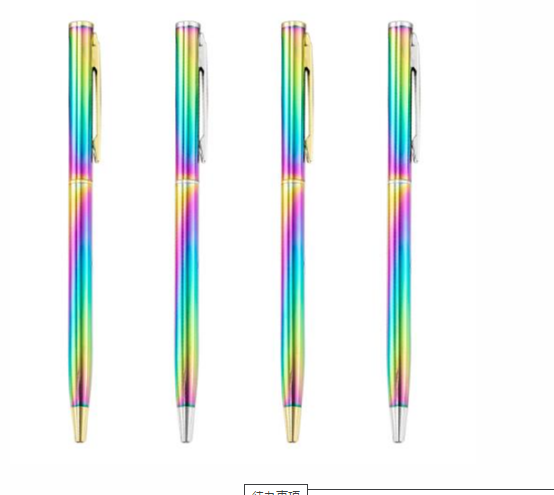 Laser Colorful Metal Twist Ballpoint Pen Slim Metallic Color Pen