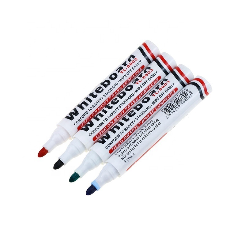 BECOL High Quality Non Toxic Erasable Whiteboard Marker Custom Logo Dry Erase Fine Tip Whiteboard Marker Pen Set