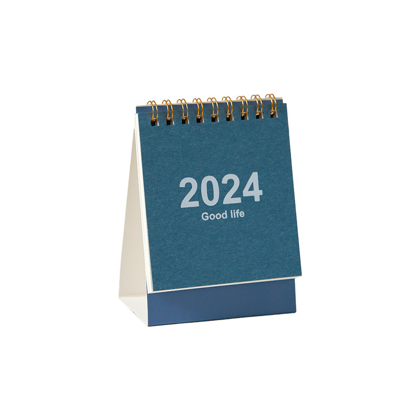 BECOL New Coming Multi Color Small Size 2024 Table Stand Calendar Mini Lovely Daily Desk Calendars for Home/Office