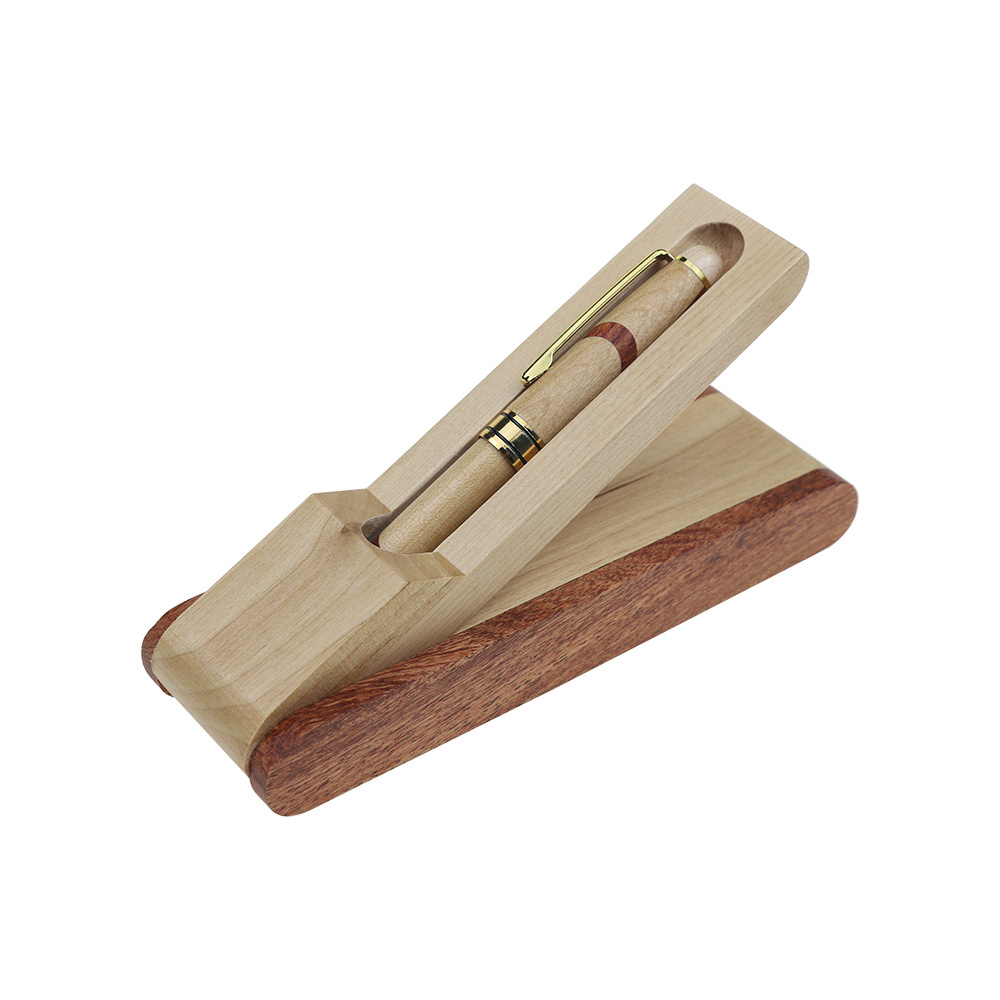 Hot Sale Wooden Pen Display Luxury Pen Box Wood Pen Holder with Custom Logo for Luxury Souvenir Gift