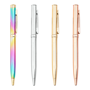 Laser Colorful Metal Twist Ballpoint Pen Slim Metallic Color Pen